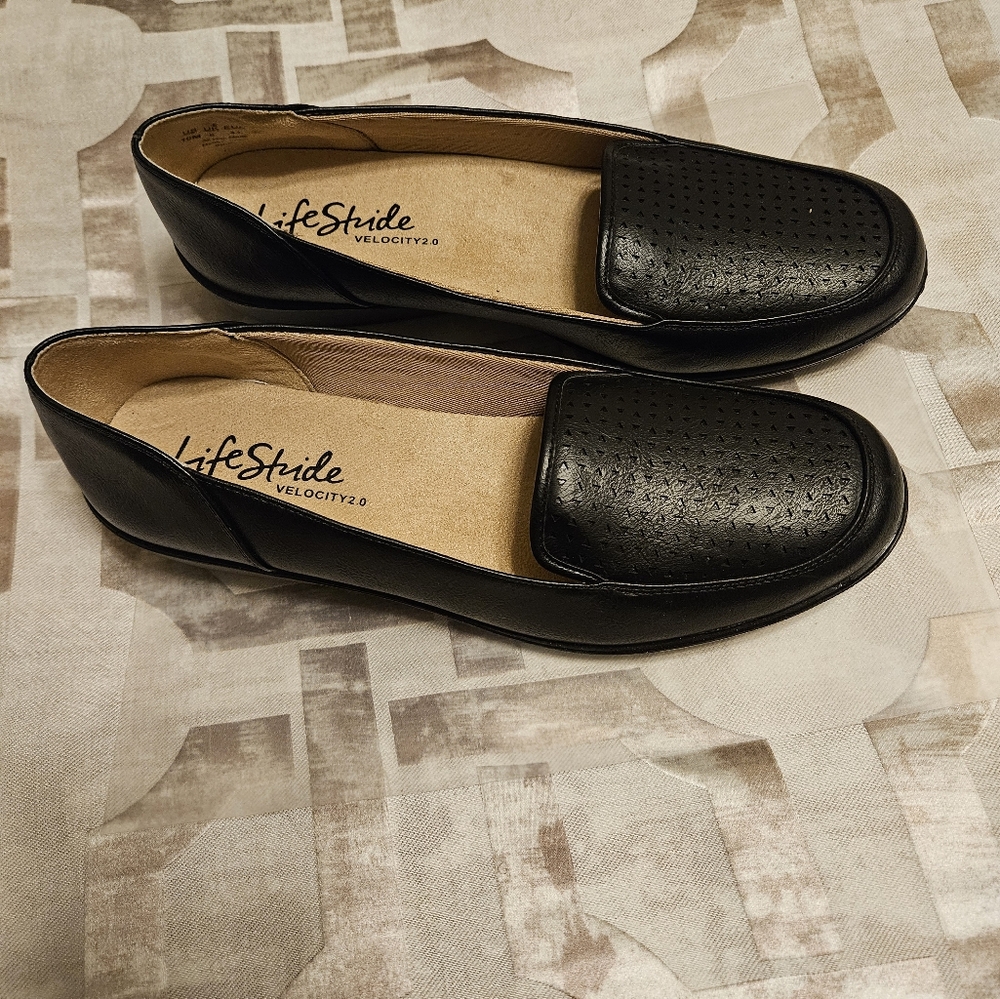 Life Stride Black India Slip-On Loafers